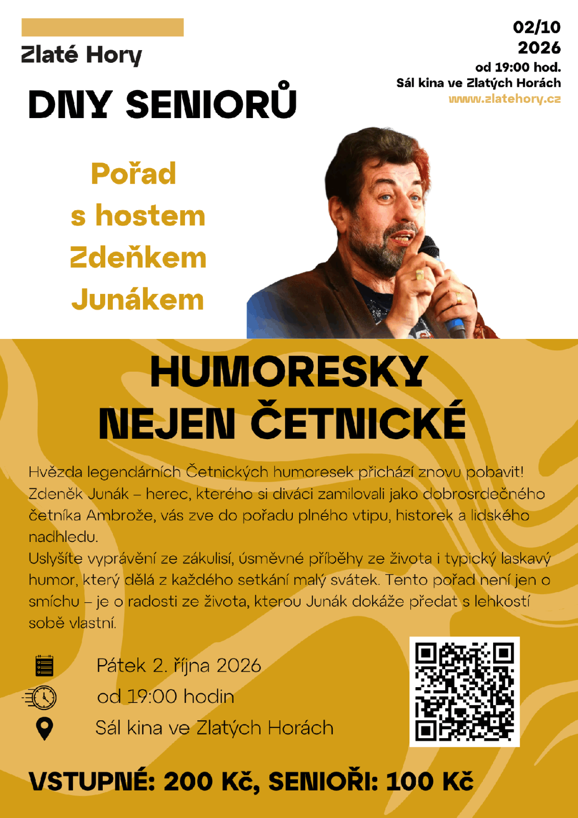 DNY SENIORŮ - HUMORESKY NEJEN ČETNICKÉ